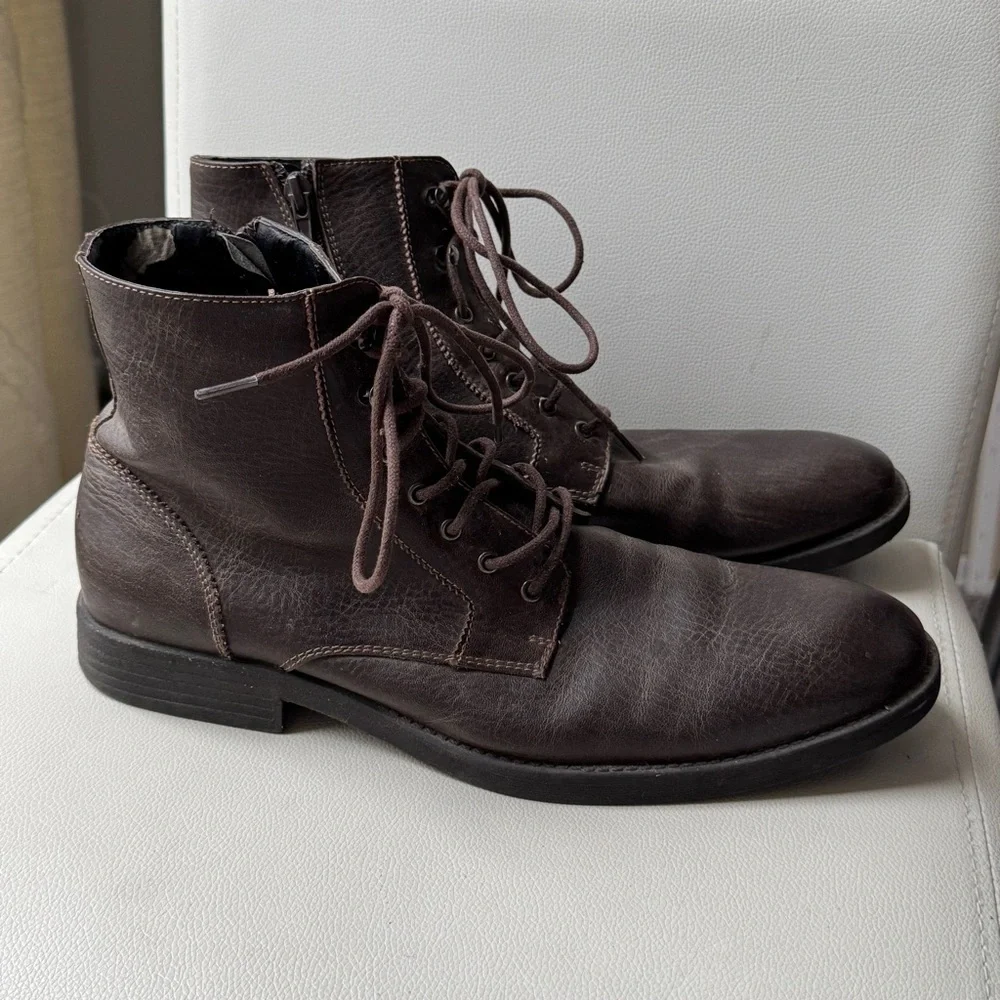 Robert Wayne Brown Leather Ankle Boots